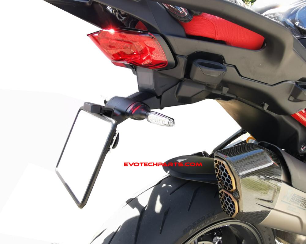 Ducati Multistrada V4 number plate holder 2021+ by Evotech Performance